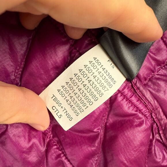 The North Face Women’s Thermoball Vest Rare Print Orange Purple Small Watercolor - Picture 7 of 11